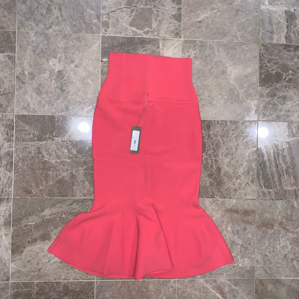 Peach/Pink Fit and Flare Skirt (NWT)